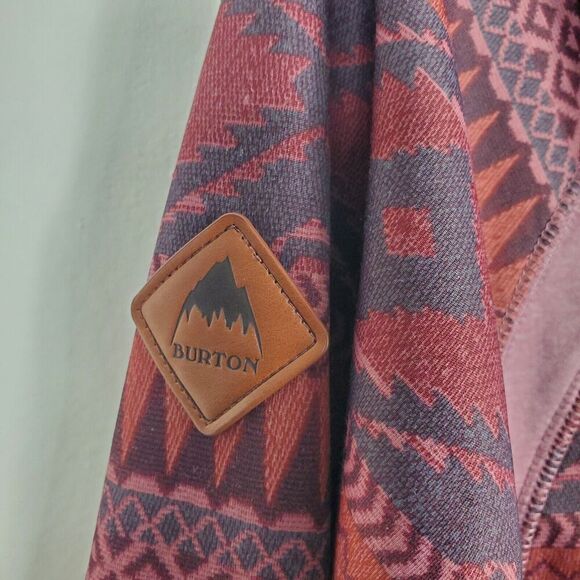 Burton Crown Bonded Pullover Hoodie Pockets Water Repellant Southwestern Sz M - Picture 9 of 12